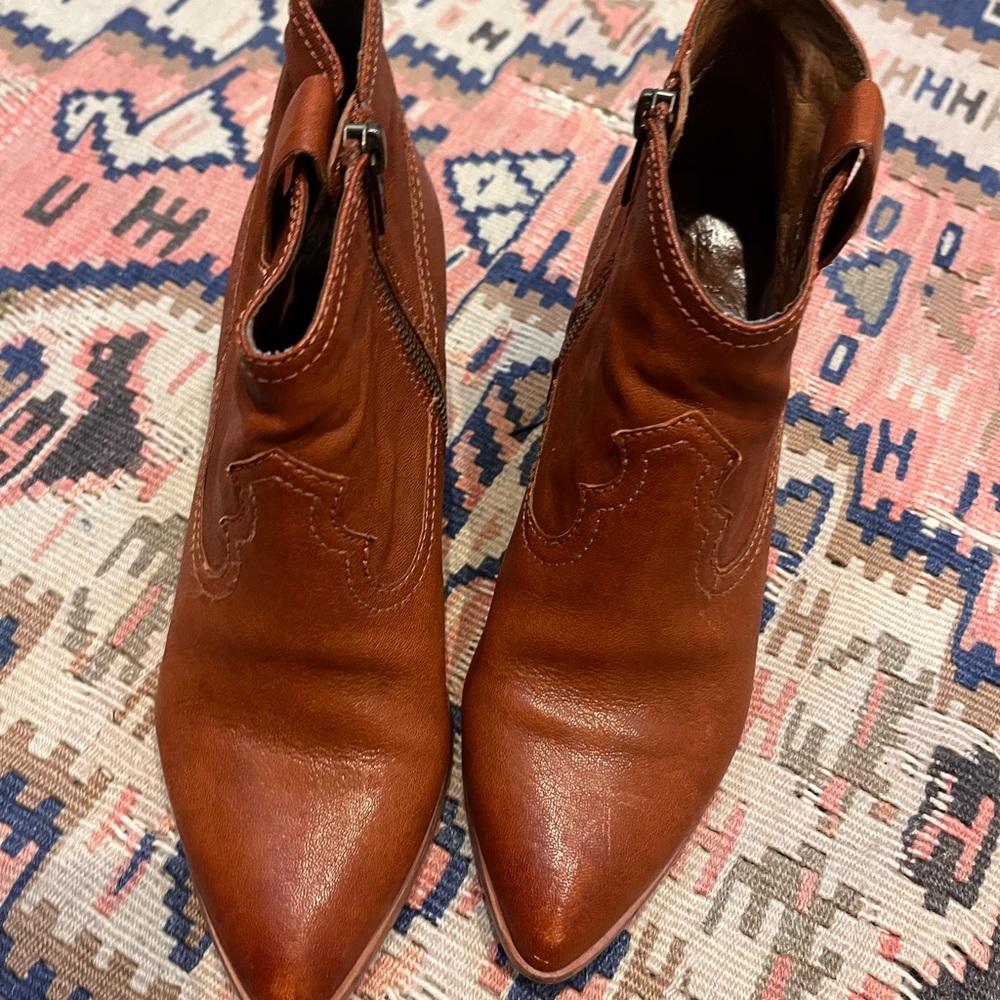 Frye Cowboy Ankle Booties